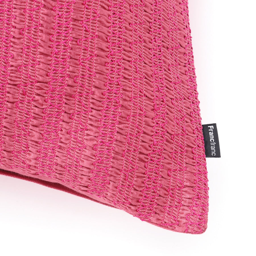 シャイニーギャザー クッションカバー 450×450 ダークピンク（116）