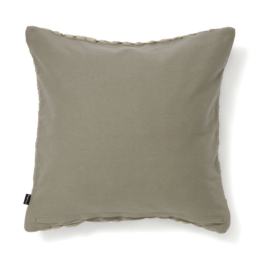 ソリッドギャザー クッションカバー 450×450 グレー（A-071）