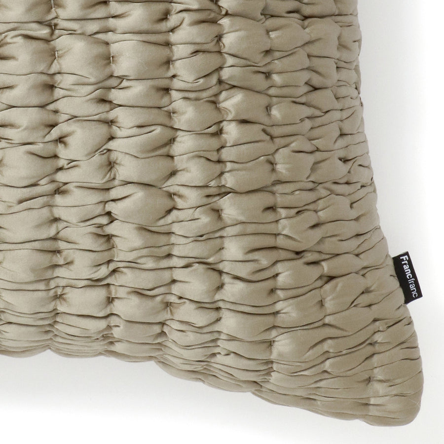 ソリッドギャザー クッションカバー 450×450 グレー（A-071）