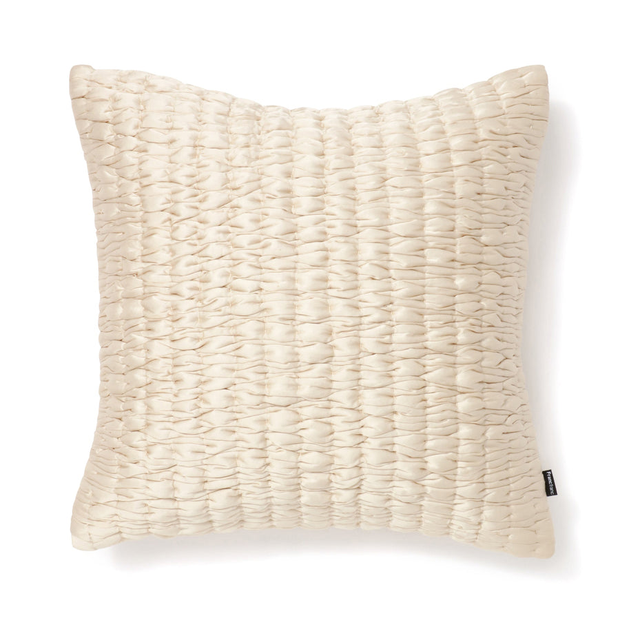 ソリッドギャザー クッションカバー 450×450 アイボリー（A-069）