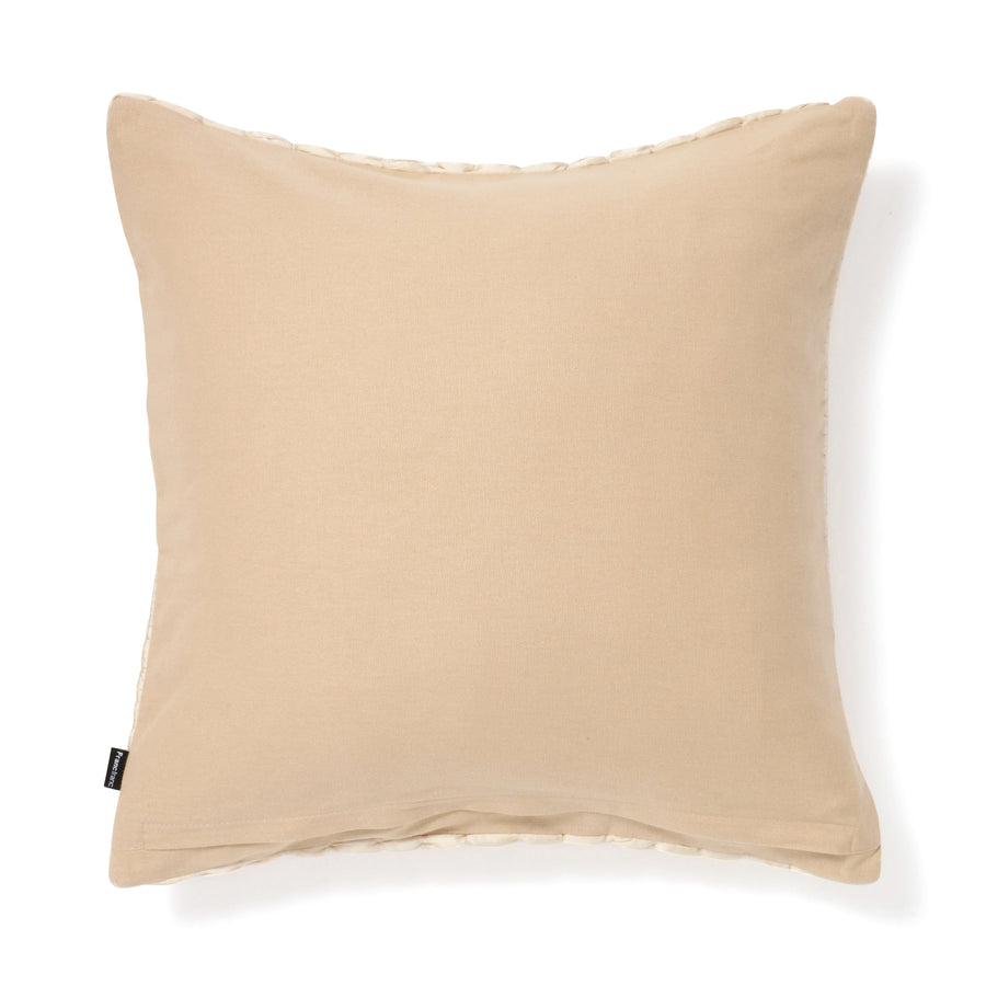 ソリッドギャザー クッションカバー 450×450 アイボリー（A-069）