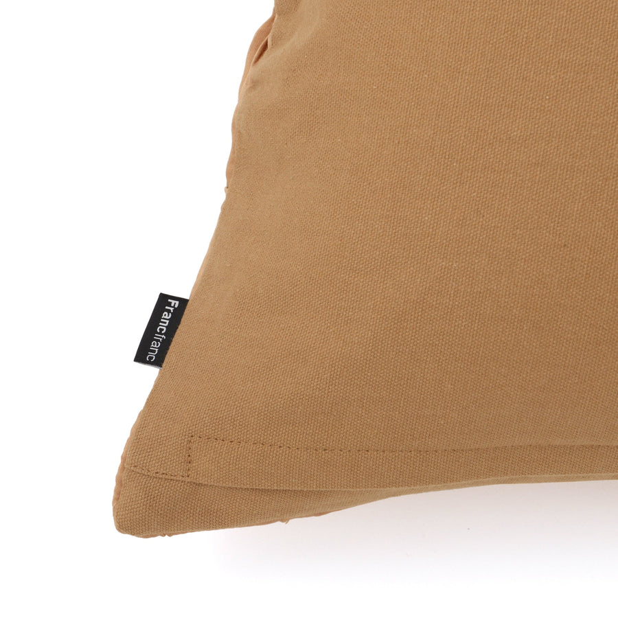 スクエアスモッキング クッションカバー 450×450 ブラウン（117）