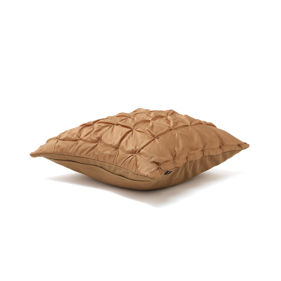 スクエアスモッキング クッションカバー 450×450 ブラウン（117）