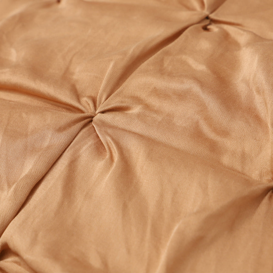 スクエアスモッキング クッションカバー 450×450 ブラウン（117）