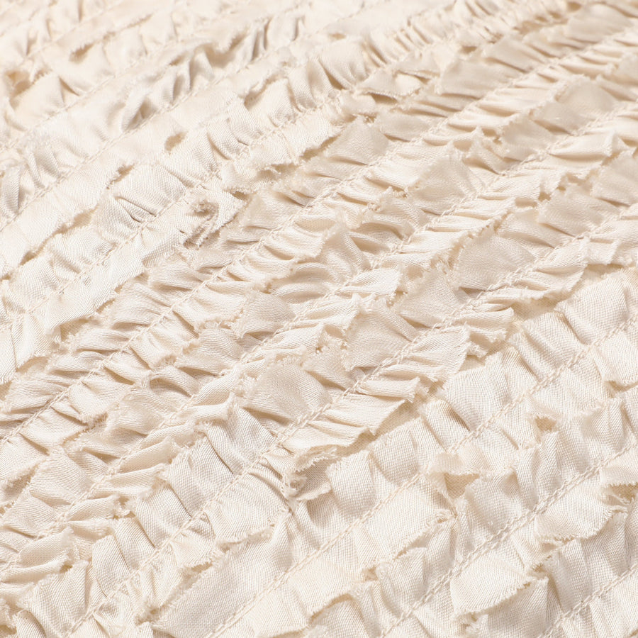 ギャザーフリル クッションカバー 450×450 ライトグレー（A-076）