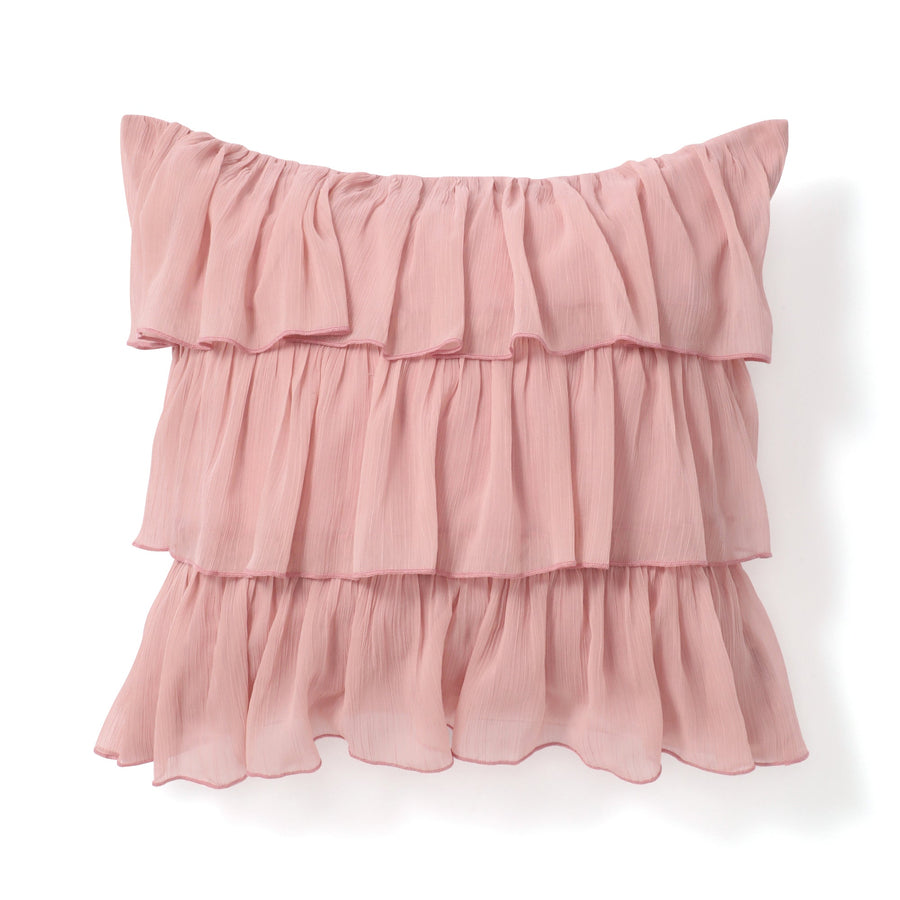 シフォンフリル クッションカバー 450×450 ピンク（A-047）