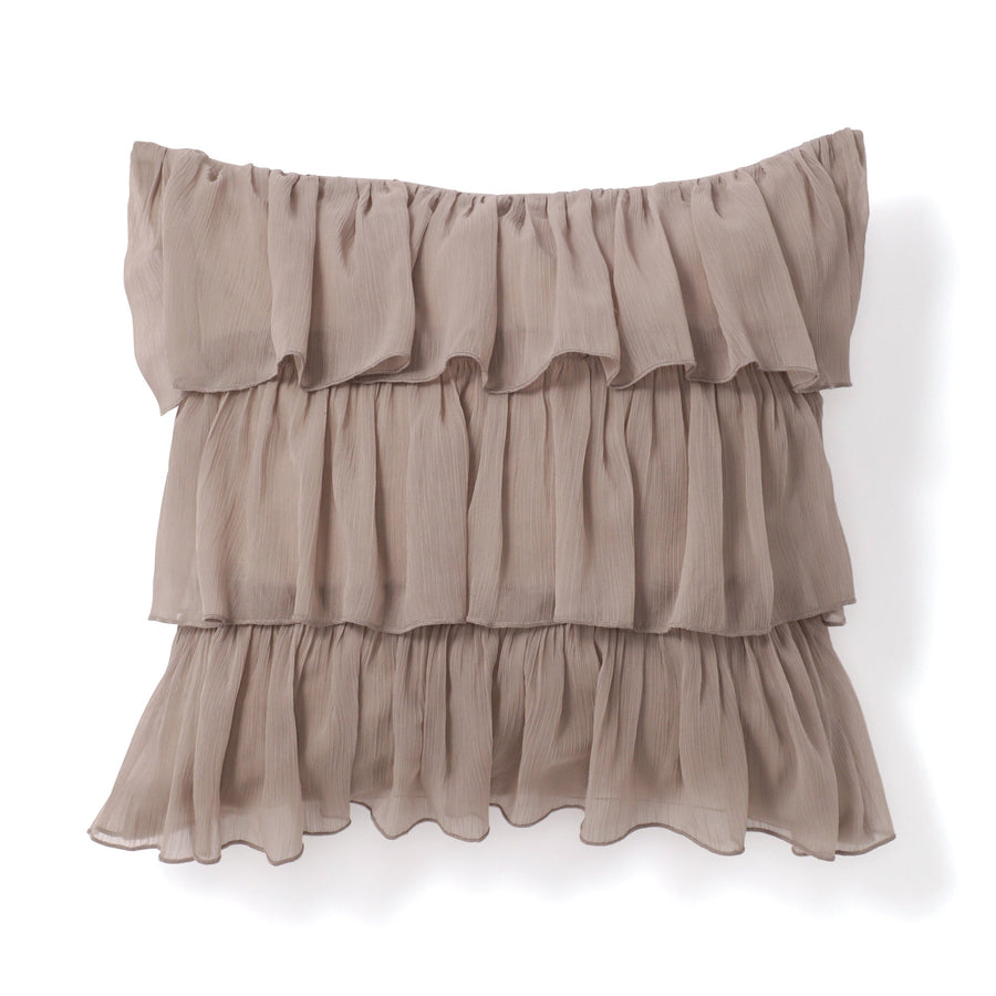 シフォンフリル クッションカバー 450×450 グレー（A-039）