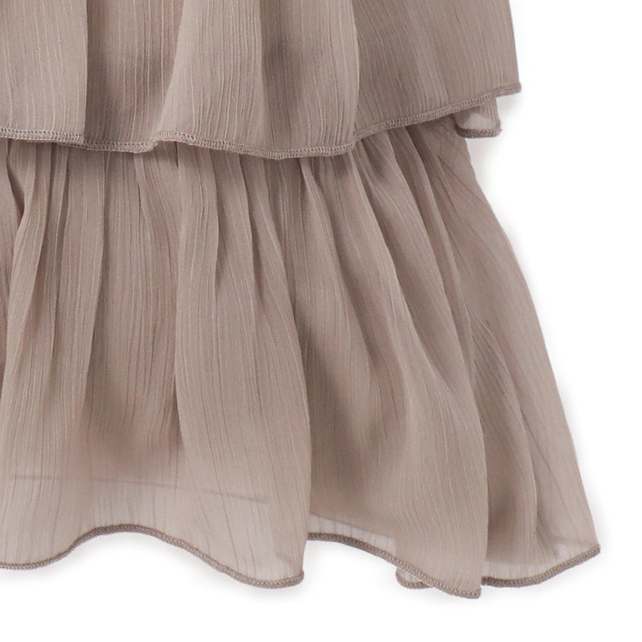 シフォンフリル クッションカバー 450×450 グレー（A-039）