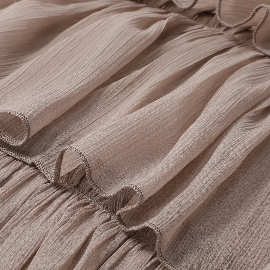 シフォンフリル クッションカバー 450×450 グレー（A-039）