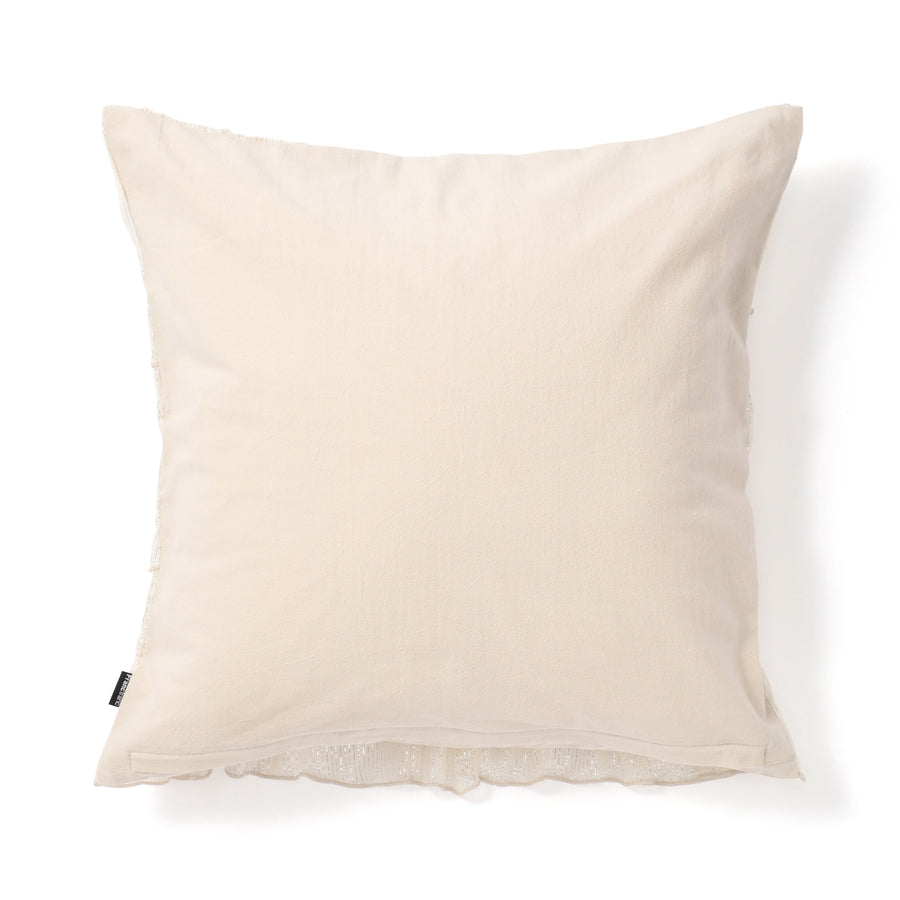 シアーフリル クッションカバー 450×450 ホワイト（006）