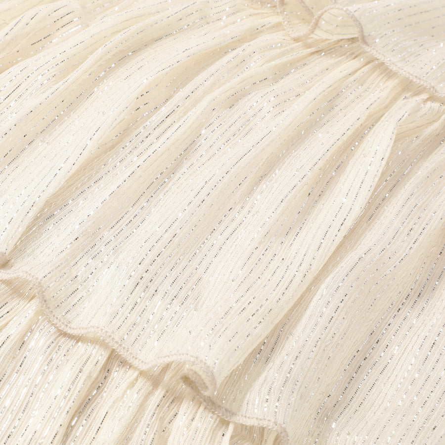 シアーフリル クッションカバー 450×450 ホワイト（006）