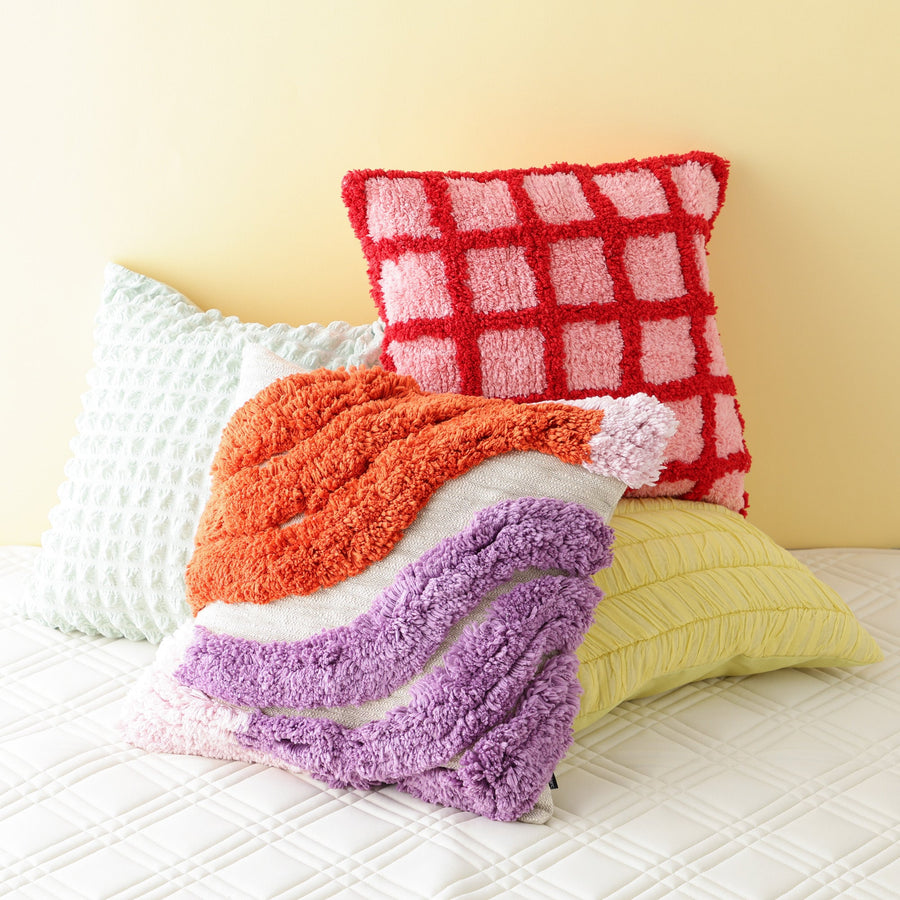 タフトドローイング クッションカバー 450×450 マルチ（B-004）