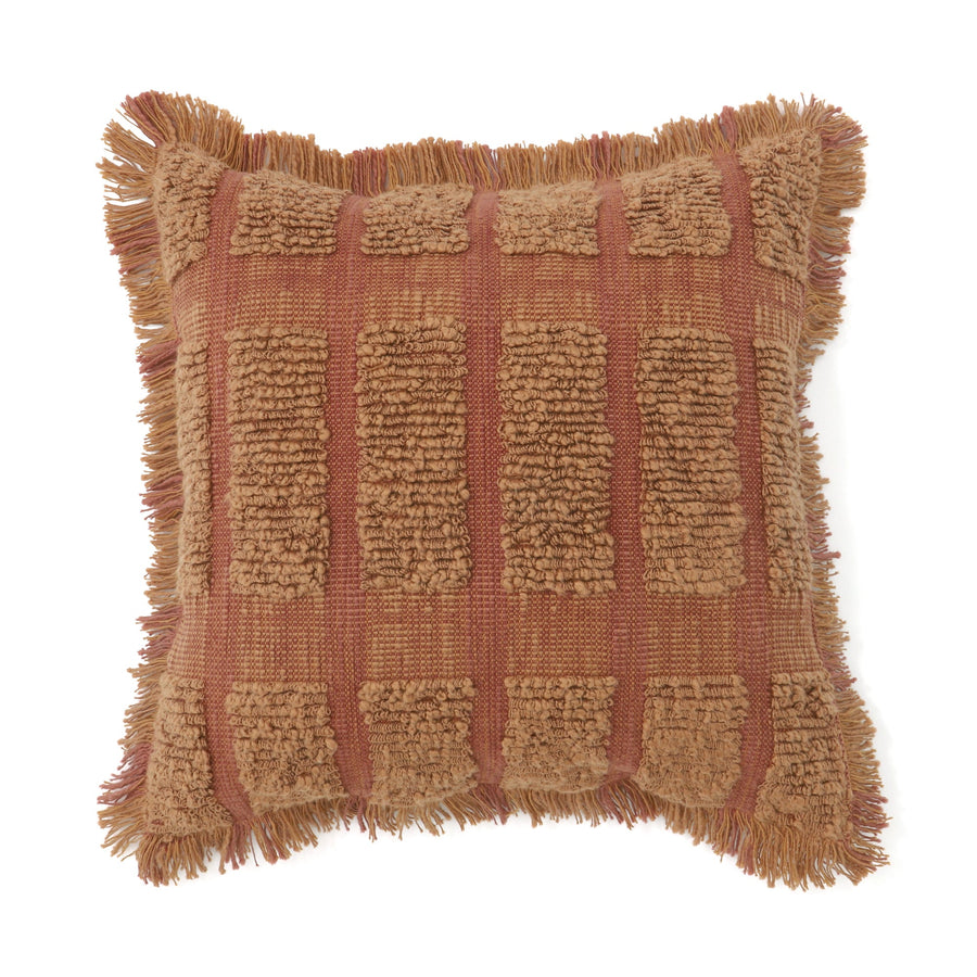 スラブスクエア クッションカバー 450×450 ブラウン（132）