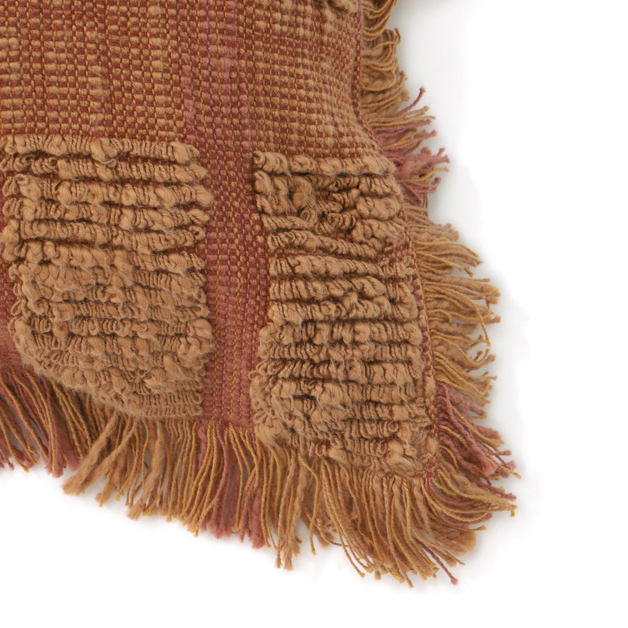 スラブスクエア クッションカバー 450×450 ブラウン（132）