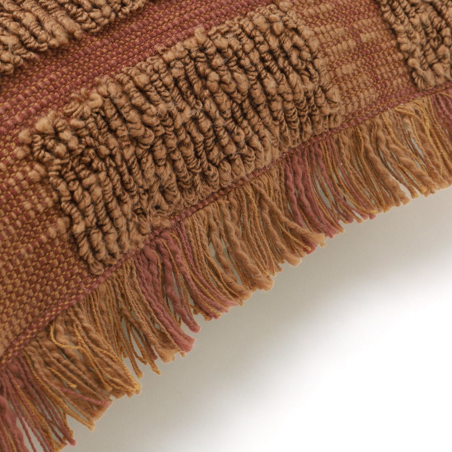 スラブスクエア クッションカバー 450×450 ブラウン（132）