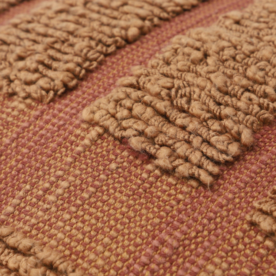 スラブスクエア クッションカバー 450×450 ブラウン（132）