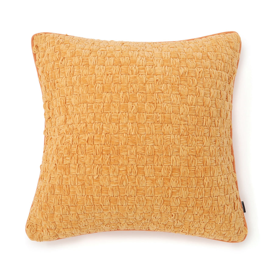 シェニールウィーブ クッションカバー 450×450 オレンジ（135）