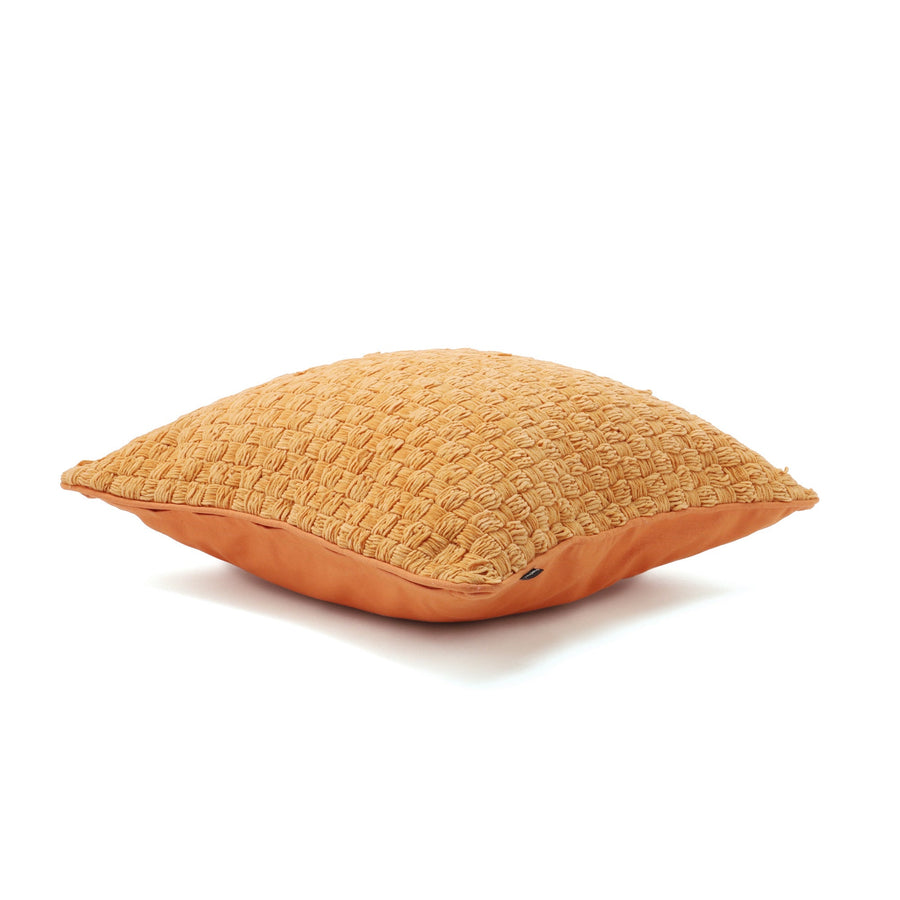 シェニールウィーブ クッションカバー 450×450 オレンジ（135）
