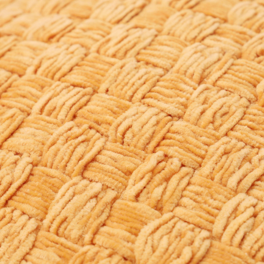 シェニールウィーブ クッションカバー 450×450 オレンジ（135）