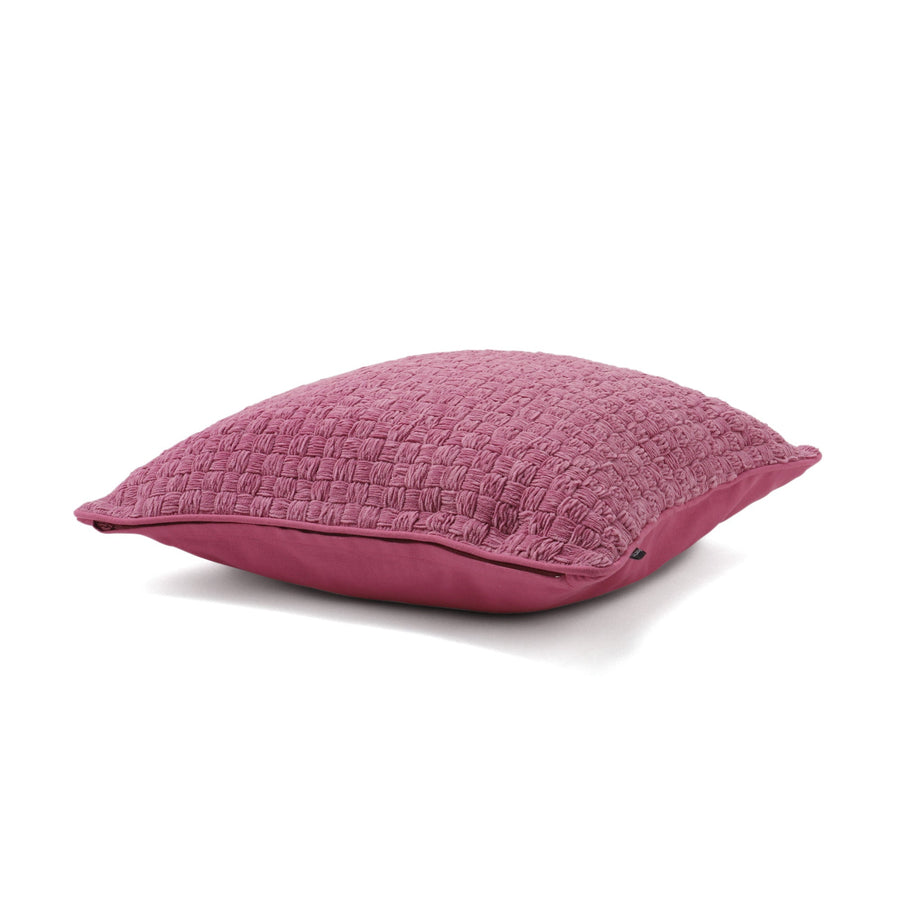シェニールウィーブ クッションカバー 450×450 ピンク（105）
