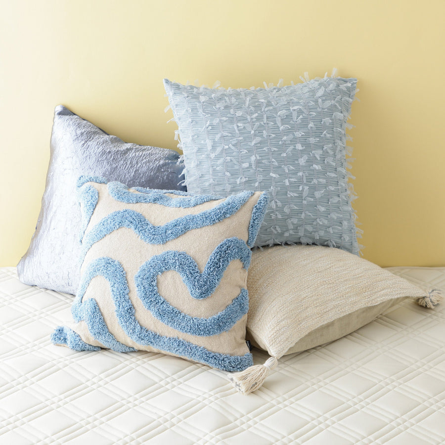 メタリックスラブ クッションカバー 450×450 アイボリー（051）