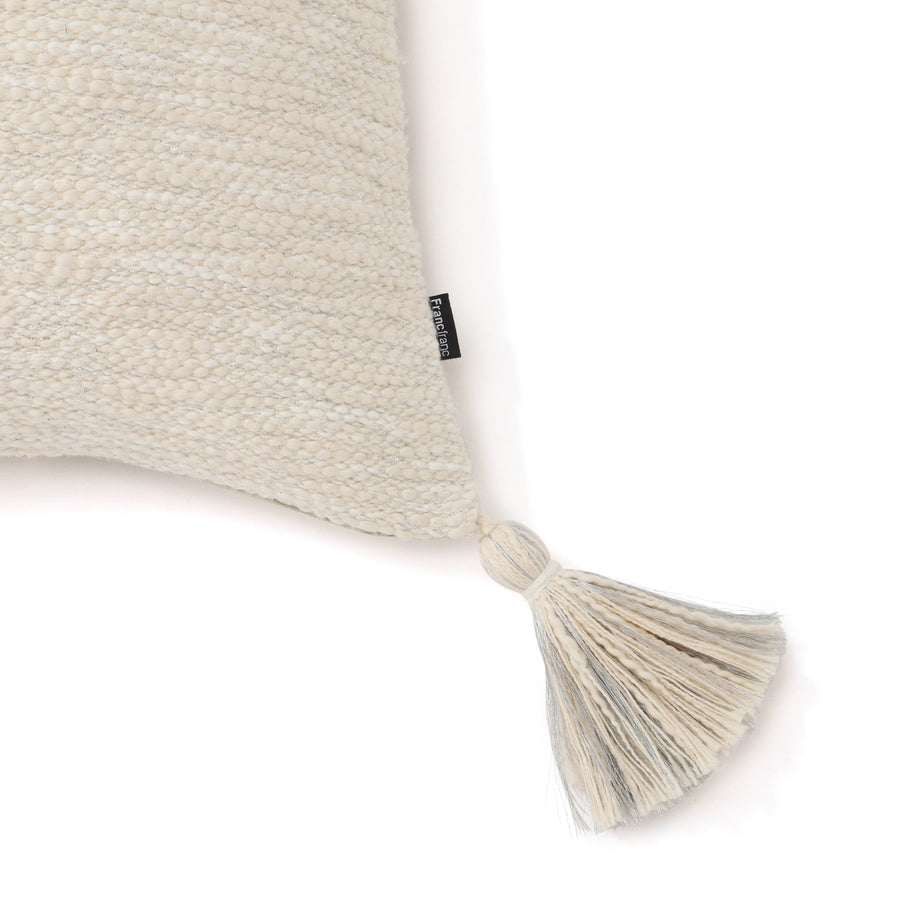 メタリックスラブ クッションカバー 450×450 アイボリー（051）