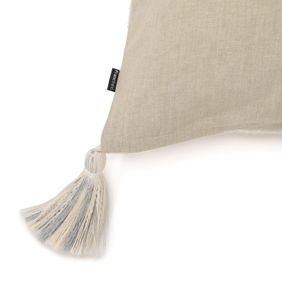 メタリックスラブ クッションカバー 450×450 アイボリー（051）