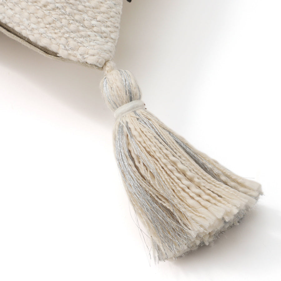 メタリックスラブ クッションカバー 450×450 アイボリー（051）