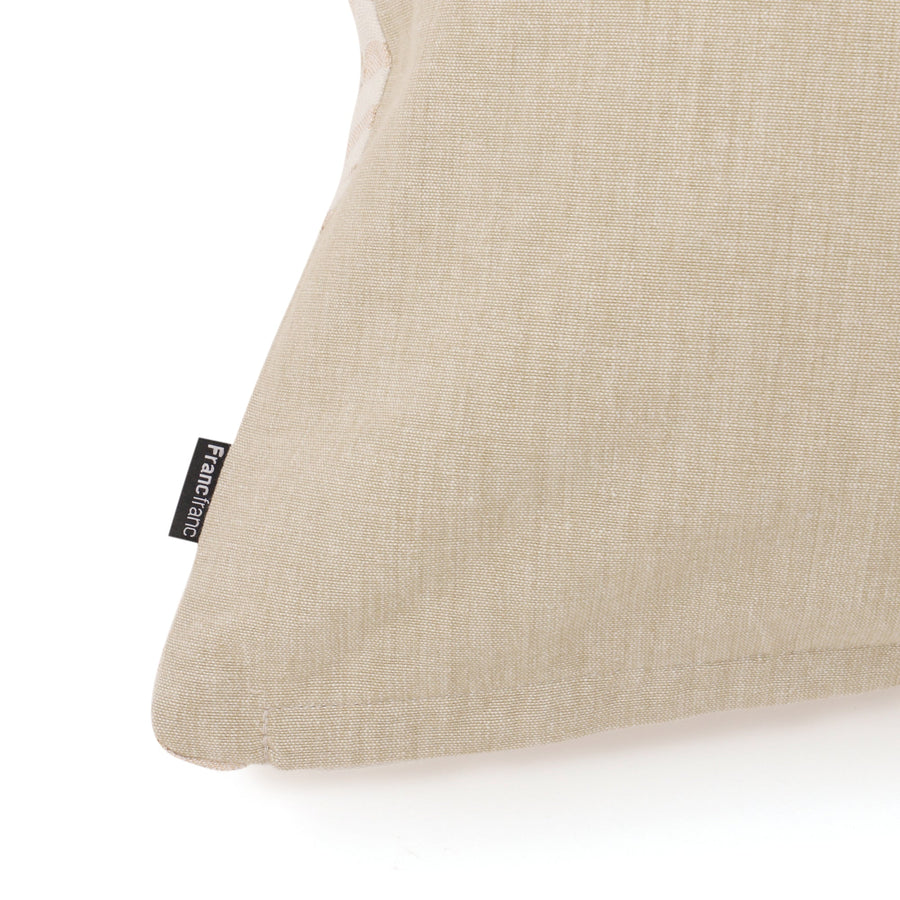 シャイニースモッキング クッションカバー 450×450 ナチュラル×ゴールド（113）