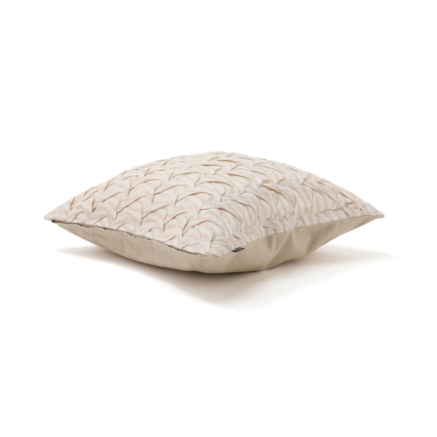 シャイニースモッキング クッションカバー 450×450 ナチュラル×ゴールド（113）