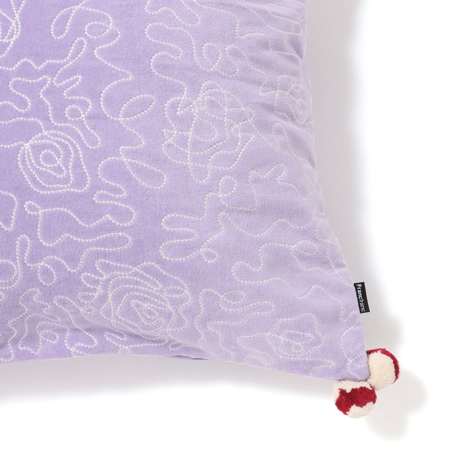 EMBウェーブ クッションカバー 450×450 パープル（125）