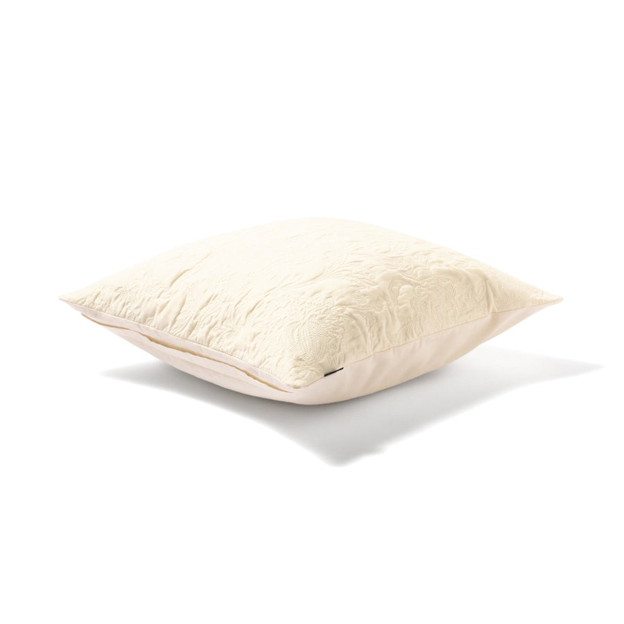 ダマスクキルト クッションカバー 450×450 ホワイト（095）