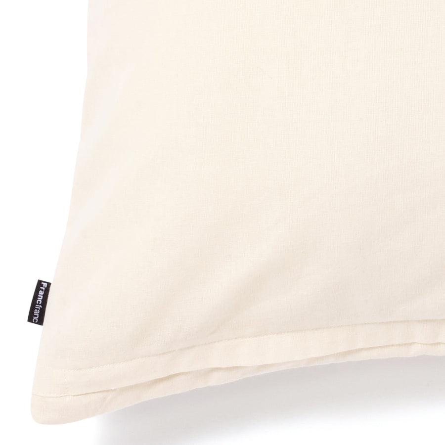 ダマスクキルト クッションカバー 450×450 ホワイト（095）