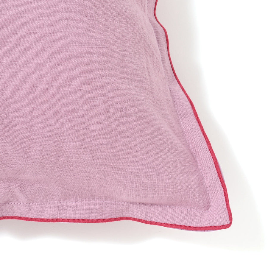 バイカラーパイピング クッションカバー 450×450 パープル（043）