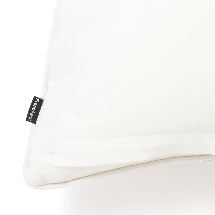 ジュイキルト クッションカバー 450×450 ホワイト×ブラック（142）