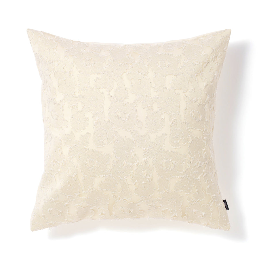 JQフラワー クッションカバー 450×450 アイボリー×シルバー（B-091）