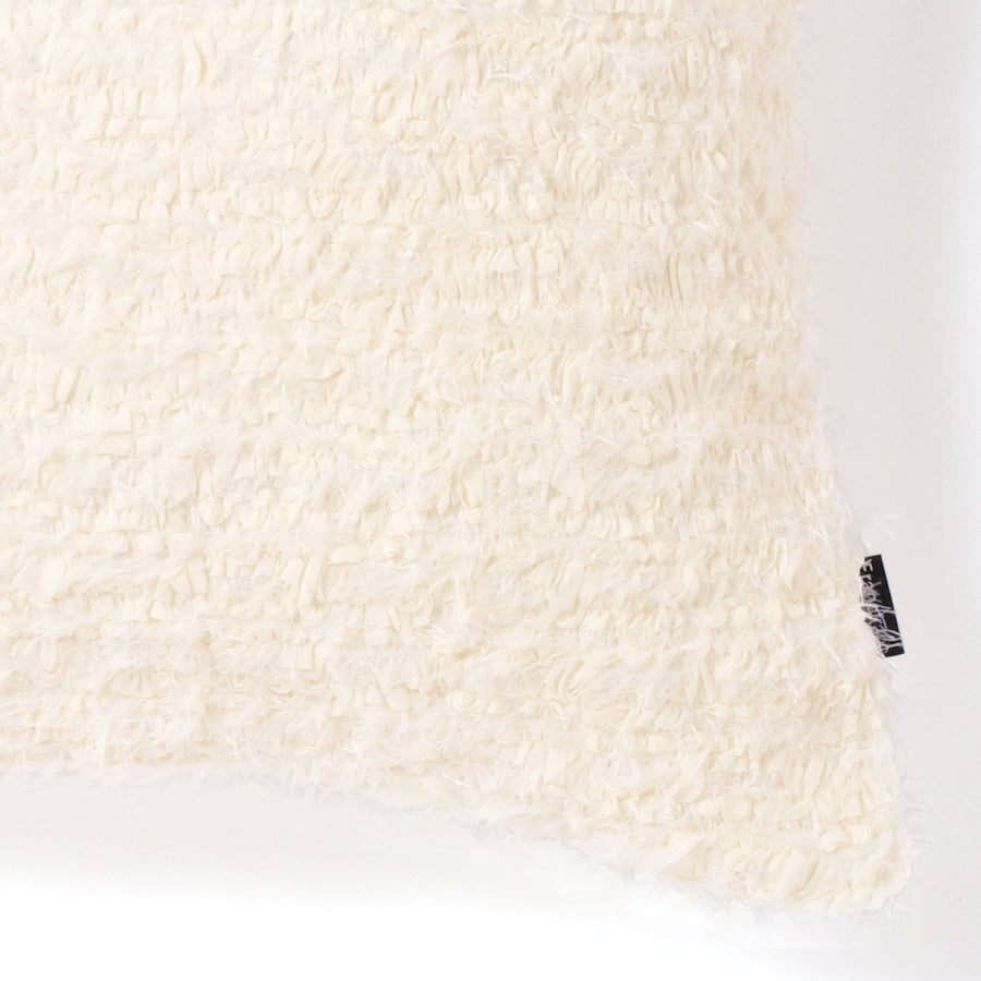 シフォンギャザー クッションカバー 450×450 ホワイト（023）