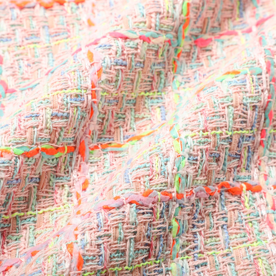 ファンシーツイード クッションカバー 450×450 ピンク（B-038）