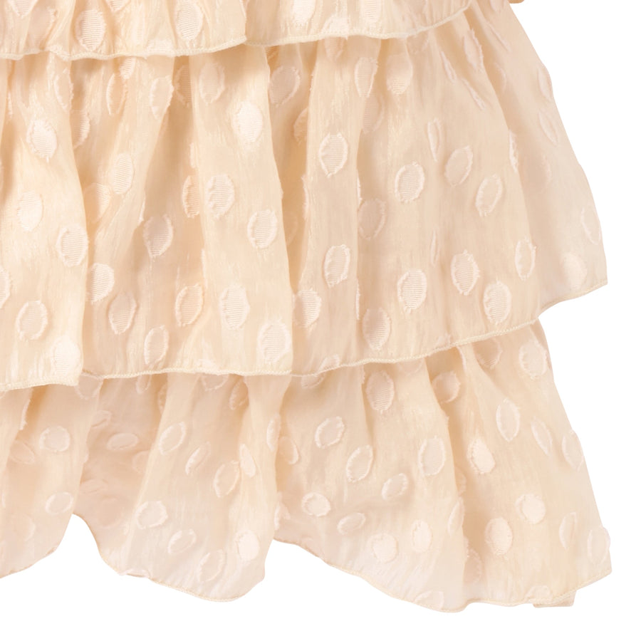 JQフリル クッションカバー 450×450 アイボリー（A-035）