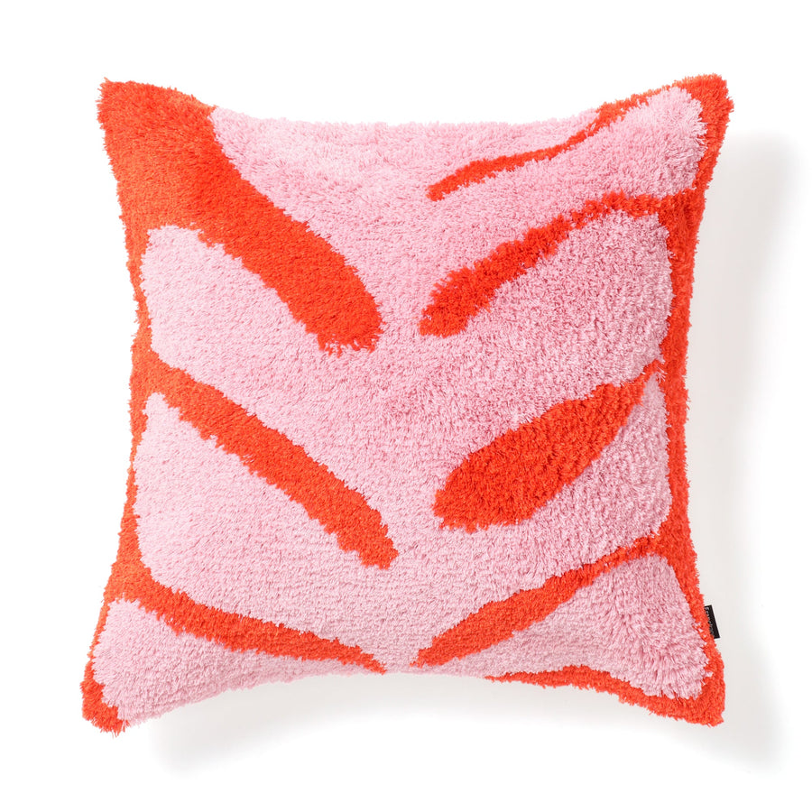 タフトアート クッションカバー 450×450 ピンク×オレンジ（A-020）