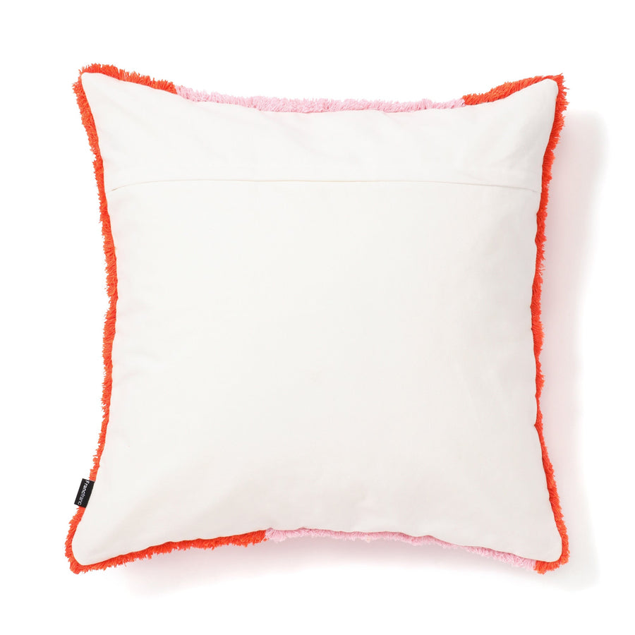 タフトアート クッションカバー 450×450 ピンク×オレンジ（A-020）