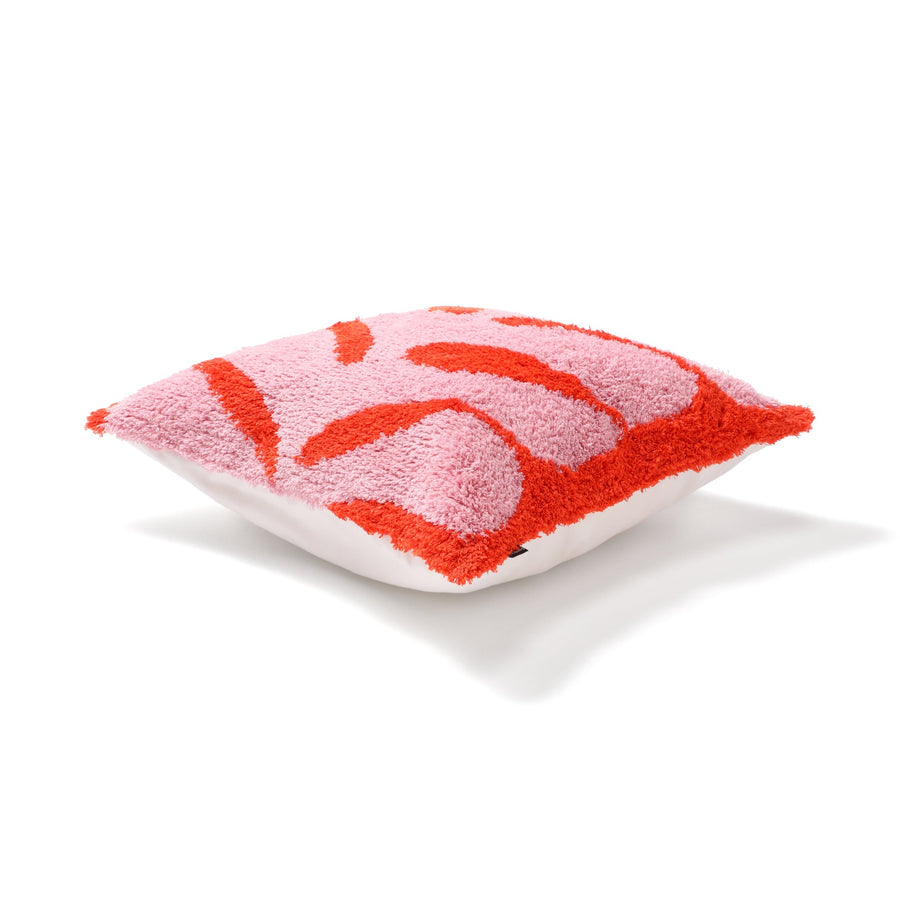 タフトアート クッションカバー 450×450 ピンク×オレンジ（A-020）
