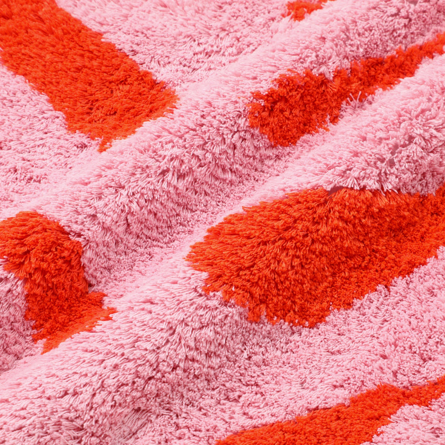 タフトアート クッションカバー 450×450 ピンク×オレンジ（A-020）