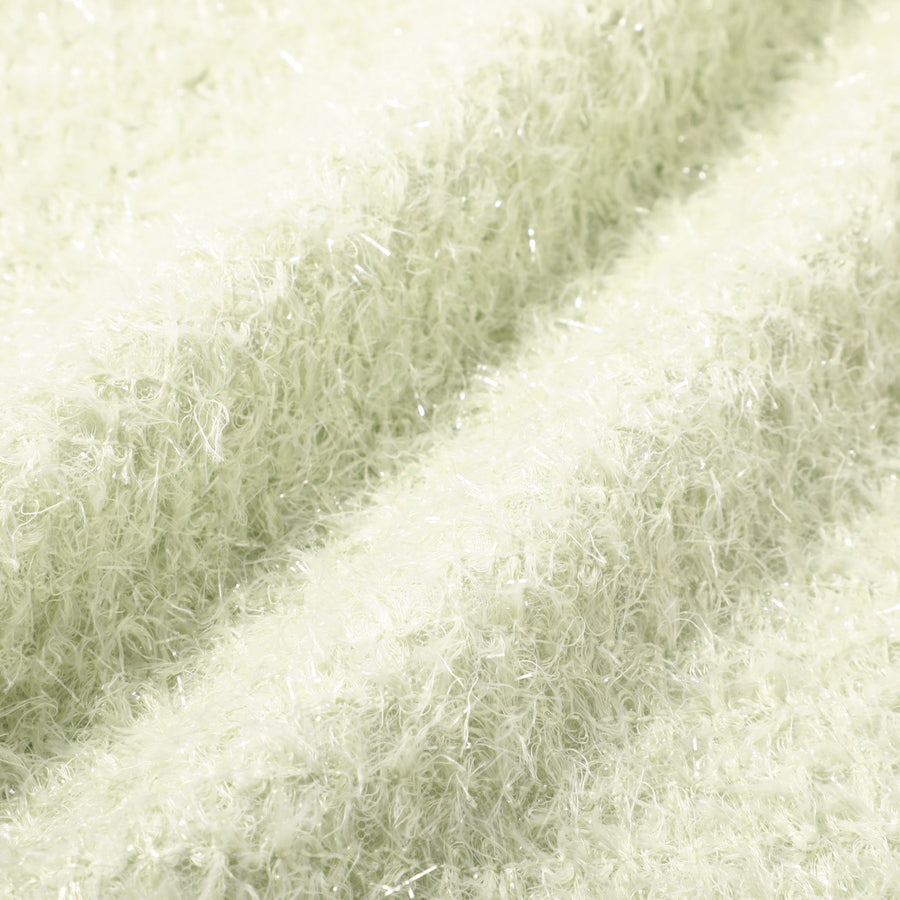 ファンシーグリッド クッションカバー 450×450 ライトグリーン（A-053）