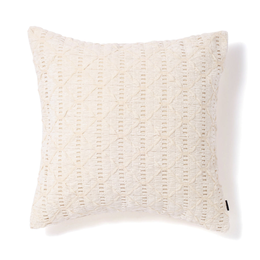 シェニールリボン クッションカバー 450×450 アイボリー（031）