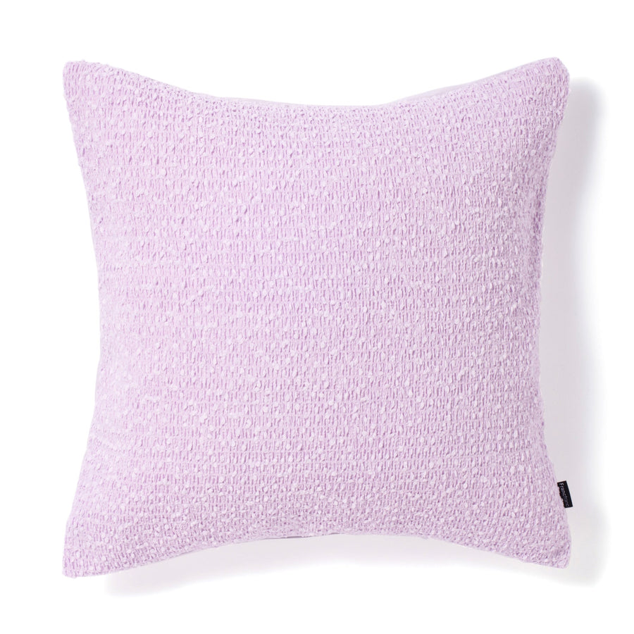 ファンシーギャザー クッションカバー 450×450 パープル（100）