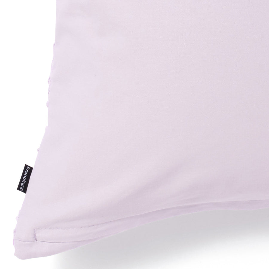 ファンシーギャザー クッションカバー 450×450 パープル（100）