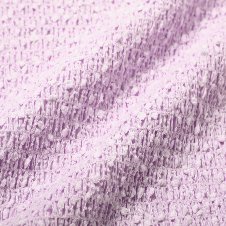 ファンシーギャザー クッションカバー 450×450 パープル（100）