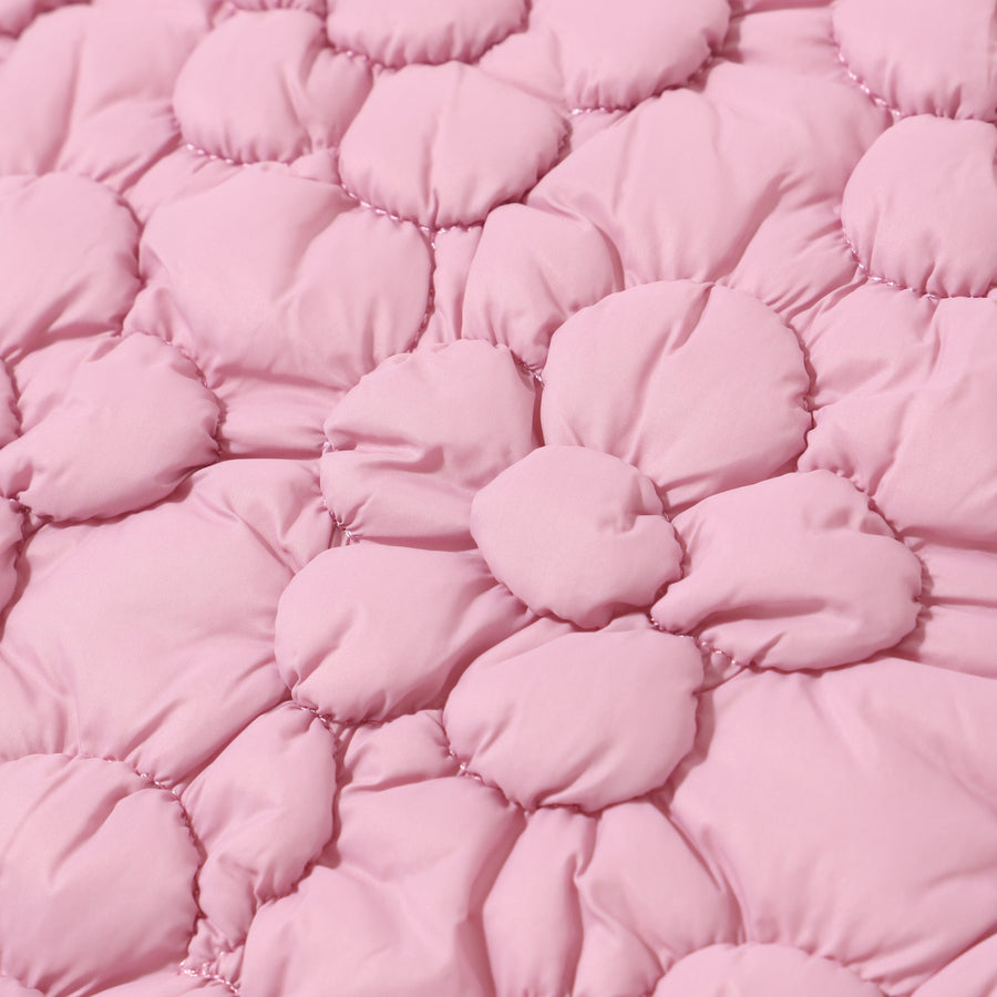 キルトフラワー クッションカバー 450×450 パープル（B-045）