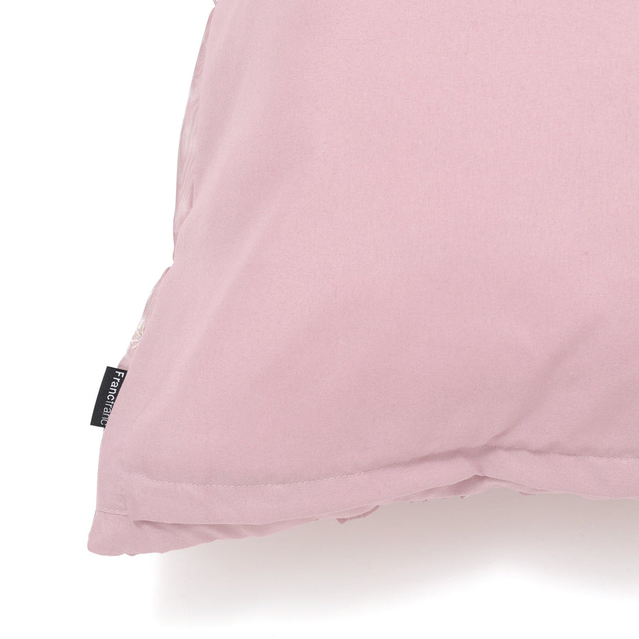 ギャザーEMBフラワー クッションカバー 450×450 パープル（048）